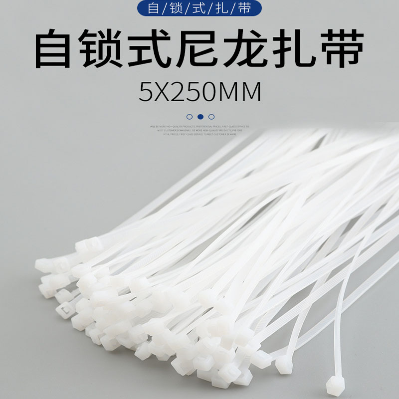 Self-locked nylon tie 5 * 250 Computer line containing finishing beamline with large number of buckle zags fixed 4 * 200