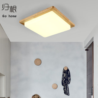 Japanese-Style Balcony Light Small Ceiling Light Led Simple Modern Nordic Lighting Natural Wood Study Entrance Corridor Aisle Light