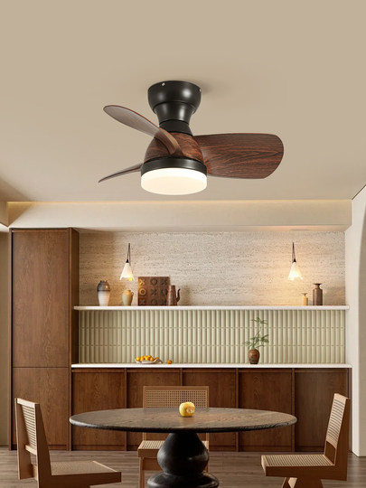 Retro-Style Bedroom Fan Light with Full Spectrum, American Vintage Silent Fan Light for Living and Dining Room, Ceiling Fan Light