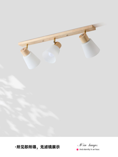 Wooden Style Led Ceiling Light, Surface-Mounted Wall Light for Home, Living Room Background Wall, Cloakroom, Guangdong Zhongshan Lighting Fixtures