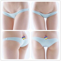 (old customer customizable) small strawberry pure color minimalist low waist and half hip high girls triangle pants underpants lift hip
