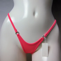 Private customized sexy large size Joker ring elastic ultra-low crotch swimming cloth half hip underwear high Girl