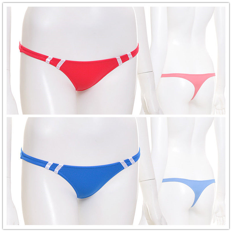 (Old Customer Customizable) College Gymnastics Suit Teen's Tinword Full Hip Cute Low Waist Triangle Pants Double-Rod Pants