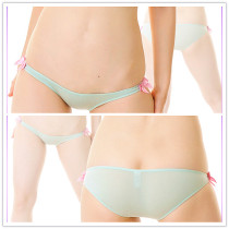 The old customer can customize the semi-permeable or opaque double butterfly knot for about 100 hitch a full hip and cute race high girls underwear