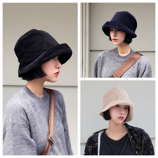 Korean version of art 100 lap devils curbside fisherman hat woman light core suede day family warm retro basin hat autumn and winter tide