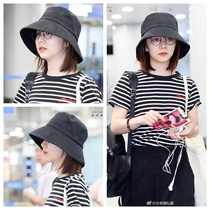 Han version Tan Songsong stars the same fisherman hat basin hat out of the sun hat sunhat sunhat day department pure color male and female hat
