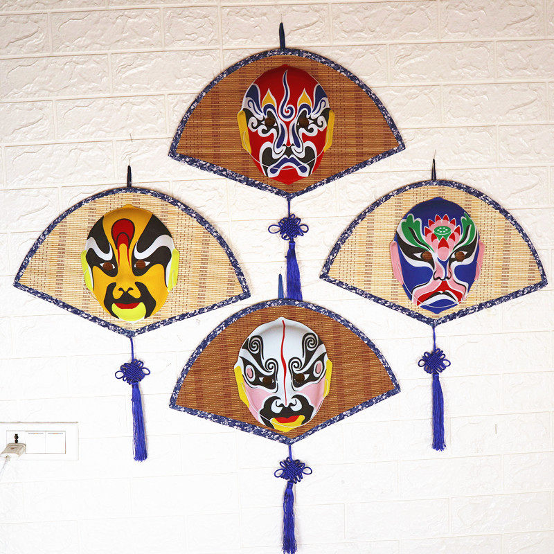 Kindergarten shopping mall Indoor and outdoor bamboo decoration Classroom environment decoration DIY ethnic style fan-shaped hanging decoration