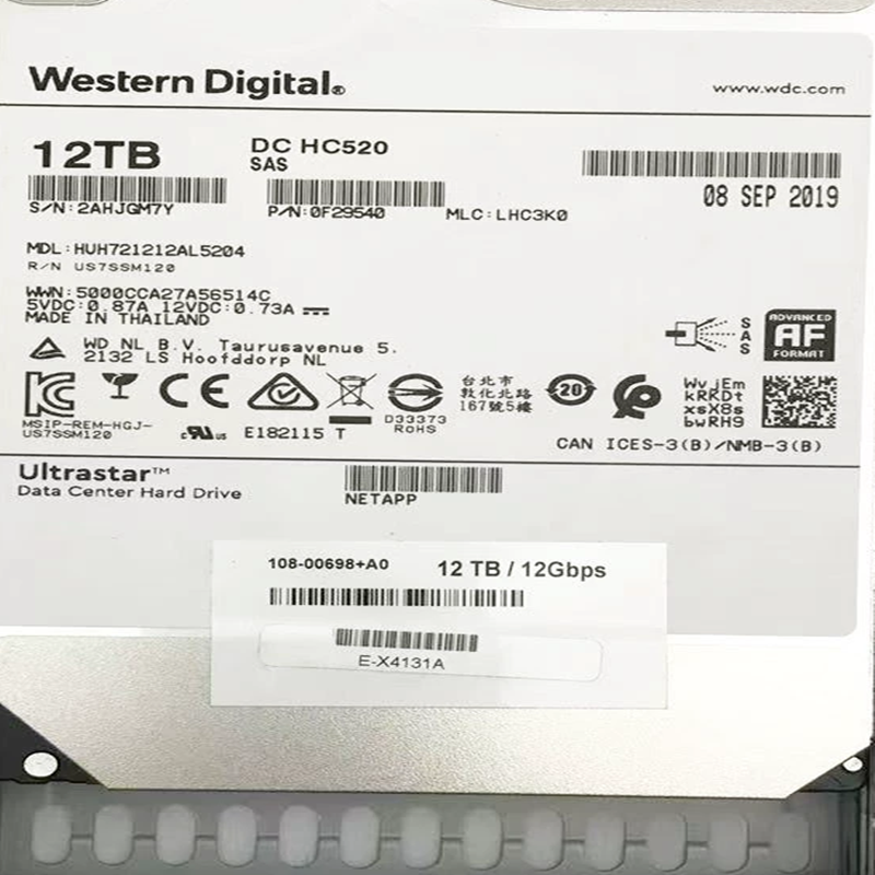 NetApp E-X4132A-0E-C X4131A 12T 7.2k 12Gb DE460C：企業級儲存硬碟天花板！性能爆表+超穩耐用！