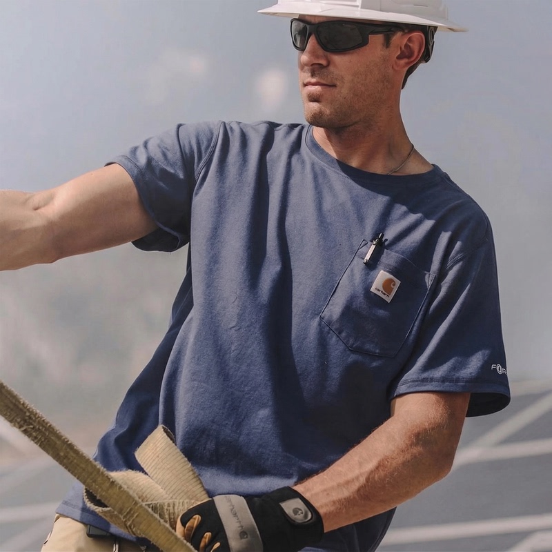 Carhartt T-Shirt 106652 Sun Protection Force Outdoor Breathable Workwear Pocket Main Line Carhartt Quick-Dry Short Sleeve