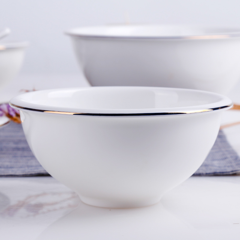 Tangshan ipads porcelain tableware pure white suit dishes of household hot European exports dishes suit household up phnom penh tableware
