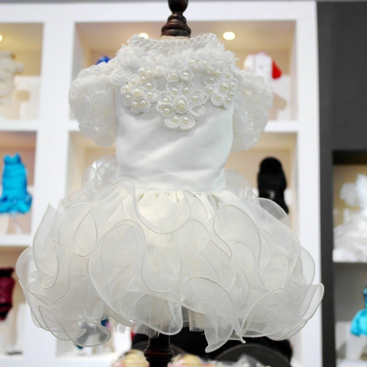 Pet wedding dress cat puppy big dog wedding dress dog skirt dog clothes