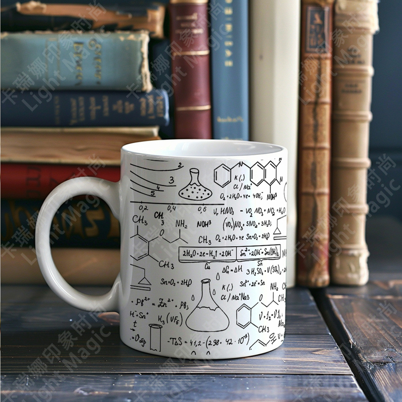 Physical Chemistry, Mathematics, Biology, English, Various Subject Themes, Ceramic Mug, Teacher's Day Gift for Teachers, Water Cup