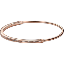 Chinese Valentines Day gift] Pandora Pavé pavé classic bracelet rose gold pigment bracelet stacking niche