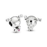 Pandora, хвостик, милый изысканный ювелирный шарм, серебро 925 пробы, подарок на день рождения