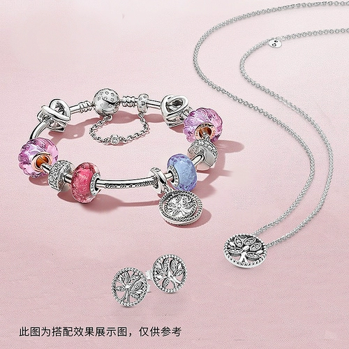 Pandora, лавандовый волнистый стеклянный сиреневый модный ювелирный шарм