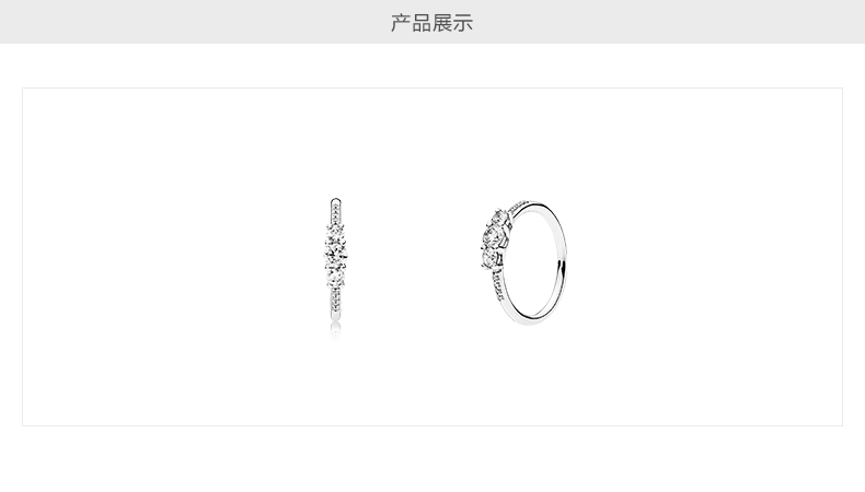 PANDORA Pandora Tiên Nhẹ 925 Silver Ring 196242CZ Cá Tính Tinh Tế Vòng Thời Trang Nhẫn Nữ