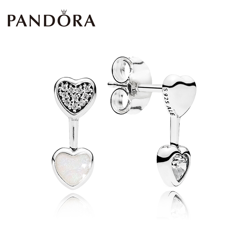 Usd 106 98 Pandora Love Heart 925 Silver Earrings 290750cz Pandora Love Heart 925 Silver Earrings 290750cz S Fresh Shaped
