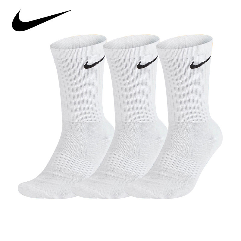 Nike Nike Socks for Men and Women, Mid-Length Black and White Summer Thin Sports Socks, Running Socks, Basketball Socks