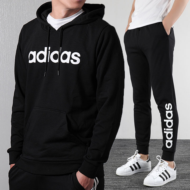 Adidas phù hợp với quần áo nam 2019 mùa thu mới thể thao áo len áo thun quần quần tây quần âu mặc giản dị - Thể thao sau