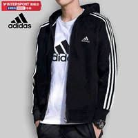 Adidas, мужская толстовка с капюшоном, мужской осенний дышащий спортивный костюм, трикотажная куртка, сезон осень 2024