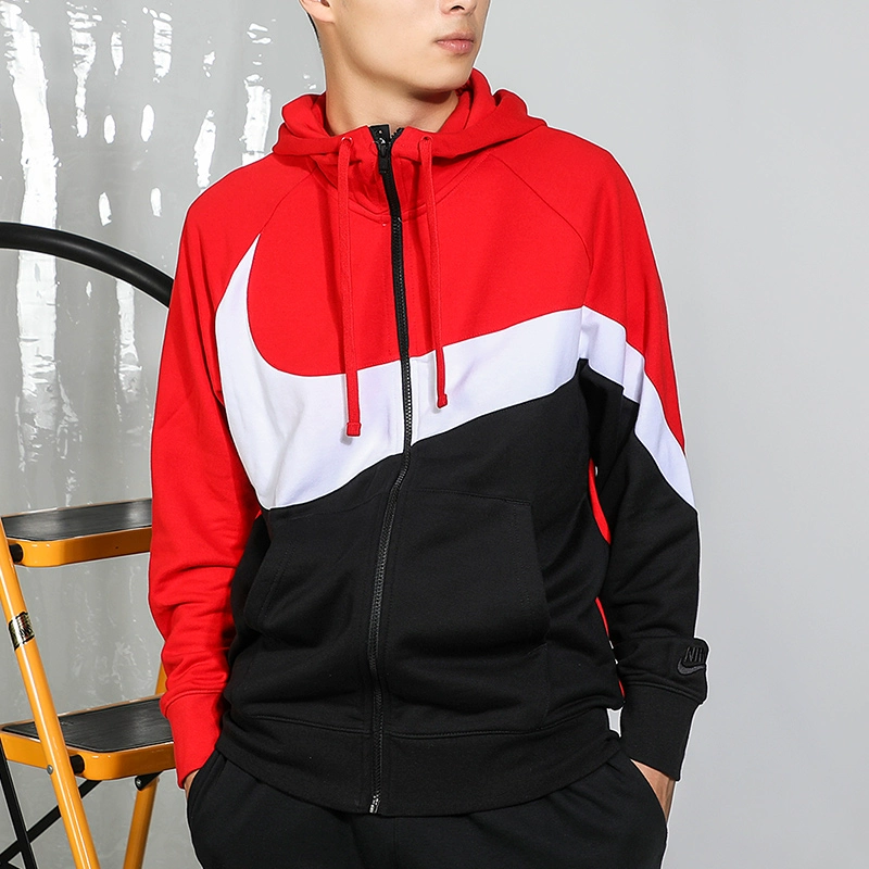 Rõ ràng Áo khoác Nike Nike Nam 2020 Áo khoác thể thao mùa xuân có mũ trùm đầu Áo khoác màu đỏ có móc lớn AR3085 - Áo khoác thể thao / áo khoác