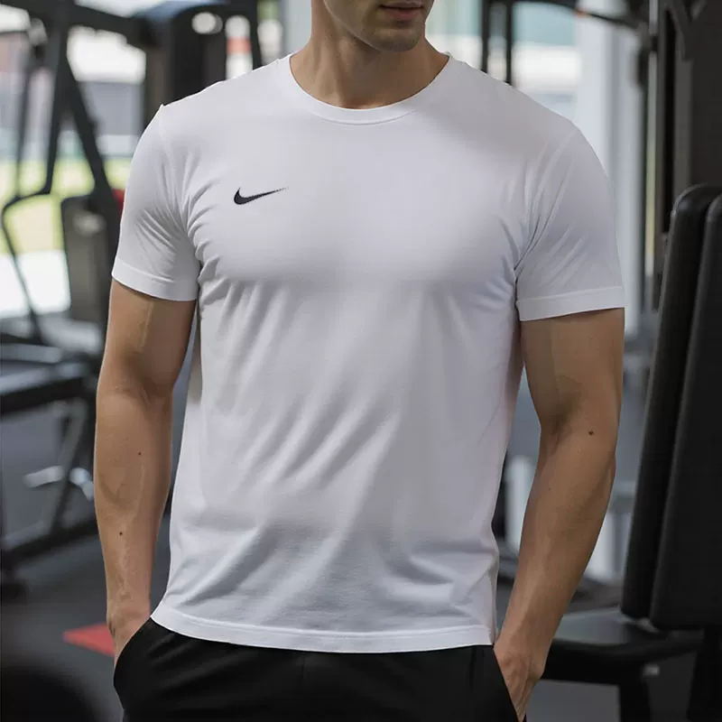 Nike, быстроотводящее влагу длинный рукав для зала, брюки, обтягивающие, с коротким рукавом