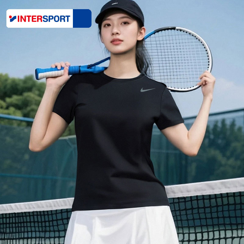 Nike Nike Quick-Drying Short-Sleeved T-Shirt Women's Summer New Women's Running Half-Sleeved Official Authentic Sports Top
