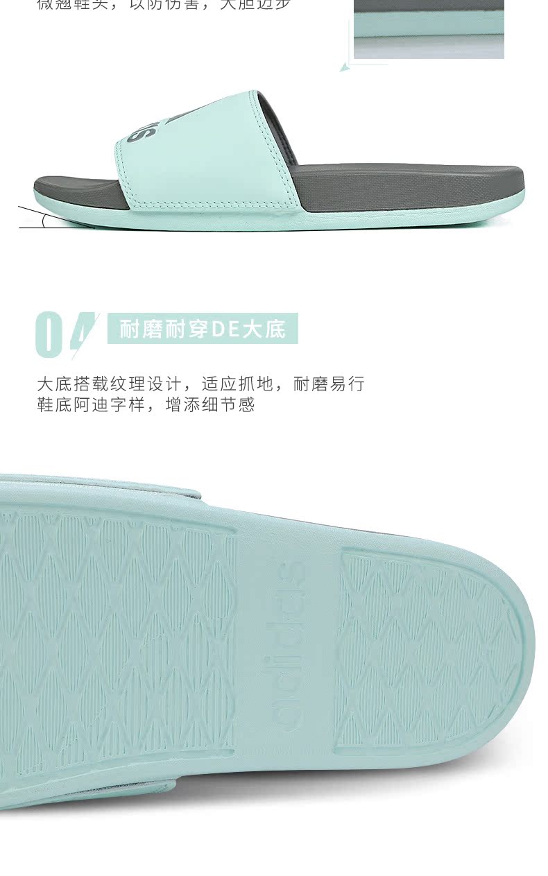 Dép đi trong nhà Adidas Adidas nữ mùa thu 2019 mùa thu mới đi giày đi biển thể thao F34737 - Dép thể thao dép jordan