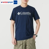 Columbia, модная мужская хлопковая спортивная футболка с круглым воротником, короткий рукав