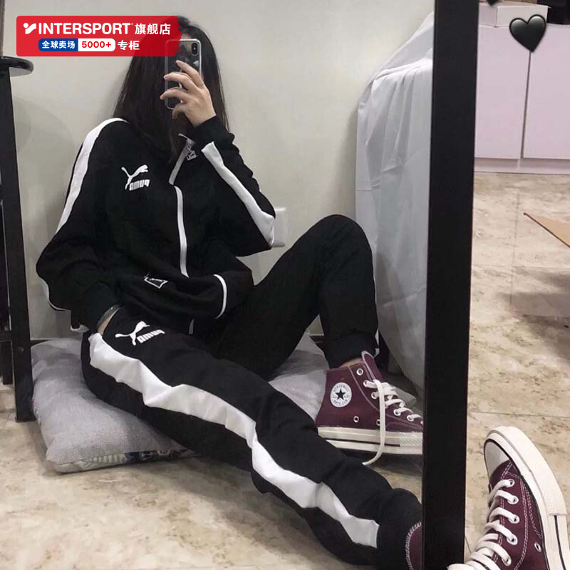 Puma Puma sports suit women's 2022 autumn new stand collar windproof jacket jacket small feet casual trousers