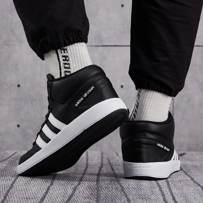 кроссовки adidas мужские обувь 2025 осень новые Black Warrior кроссовки high-top теплые повседневные