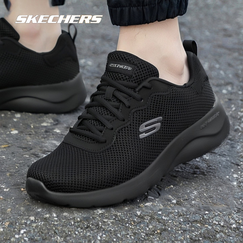 Skechers Men's Shoes Black Warrior Sneakers 2026 Summer New Black Shock-Absorbing Running Shoes Middle-Aged and Elderly Dad Shoes
