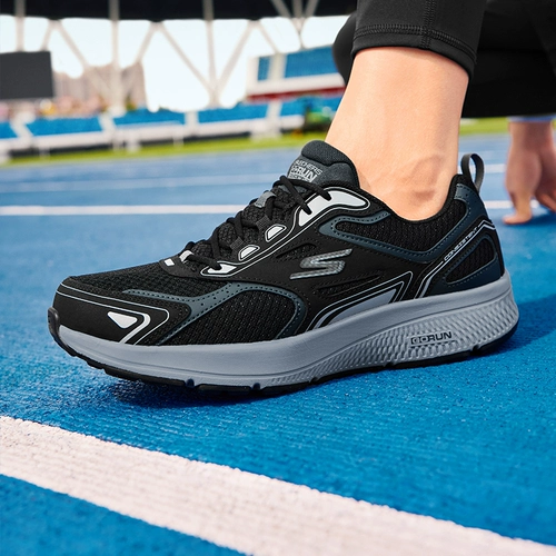 Мужская обувь Skechers, официальный флагманский магазин, черная спортивная обувь, новые летние мужские кроссовки GO RUN, повседневная обувь