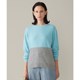 Freezone hand washable spliced ​​​​colour neck contrasting color fashionable wool sweater sweater for women Japanese style light luxury