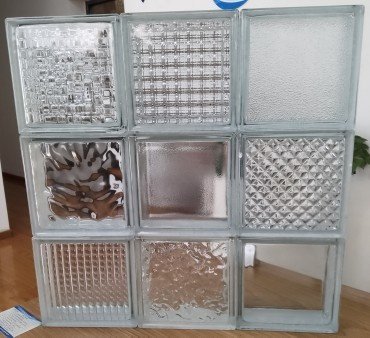 Glass Brick Ultra White Clear Transparent Shadowless Square Soundproof Glass Brick Partition Wall Entryway Dressing Room Partition Wall