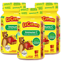 American Ligui Childrens Baby Zinc Supplement Childrens Vitamin C Gummy Bears VC Increases Immunity 60 Tablets 3 Pieces