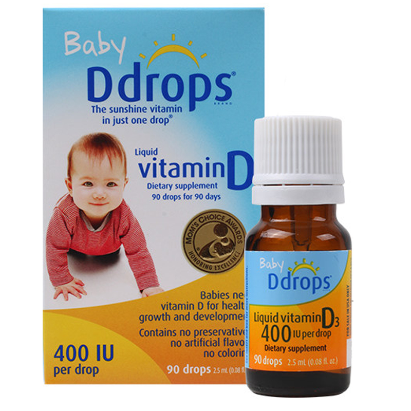 American Baby Ddrops Infant Baby Calcium Vitamin D3 400iu 25ml 90 Drops Drops