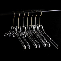 Clothing store transparent crystal acrylic clothes hanger womens mens childrens wedding dress store clothes hanging clothes support pants rack clothes drying rack