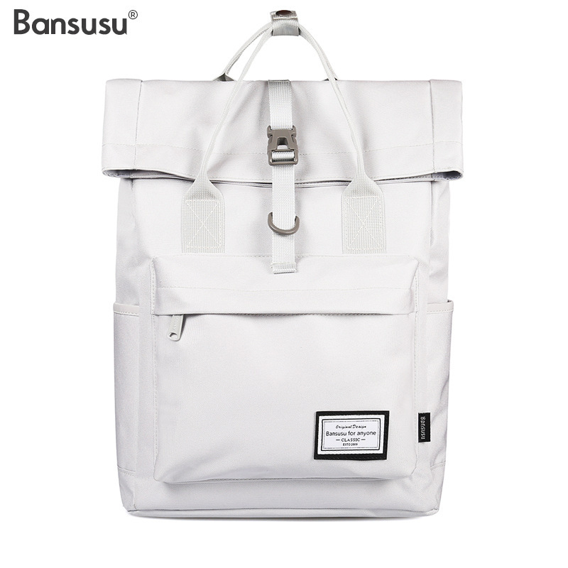 Bansusu. Japanese-Style Backpack for Female College Students, Niche Simple Style Handbag, Large Capacity Laptop Backpack for Men