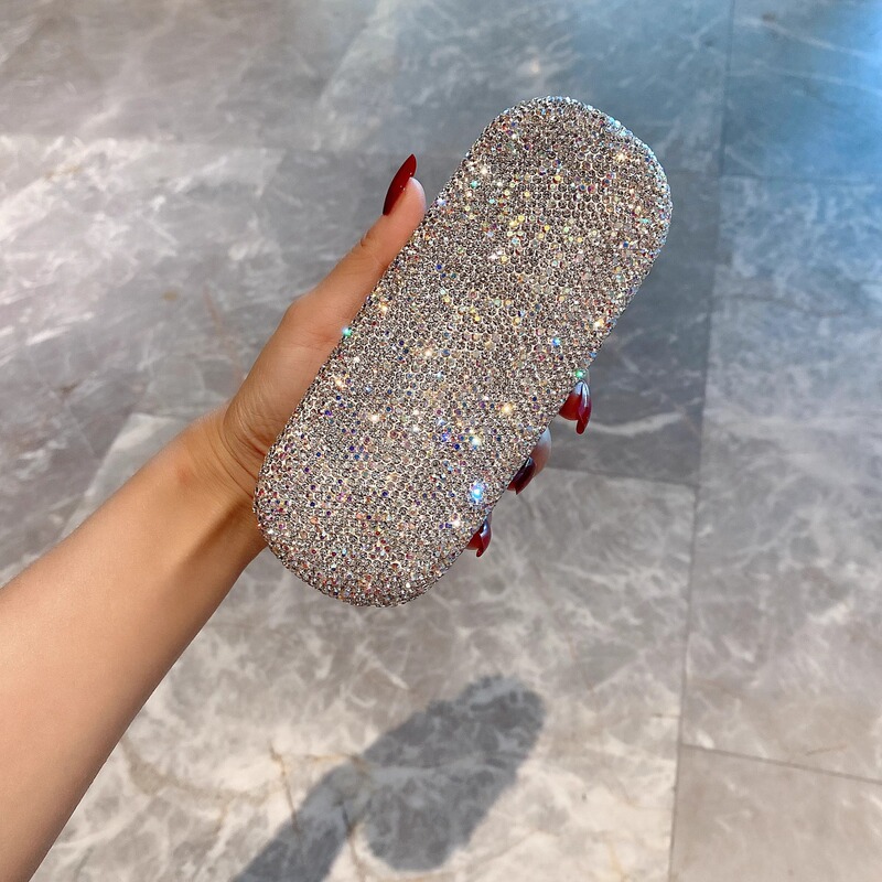 Glasses Case with Diamonds, High-End, Portable, Anti-Pressure, Portable Myopia Glasses Case, Sunglasses Case with Diamonds, Storage Box