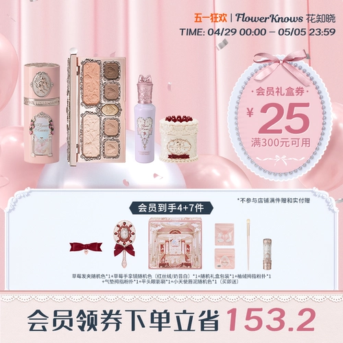 Подарочная коробка, база под макияж, комплект, помада, хайлайтер, румяна, подарок на день рождения