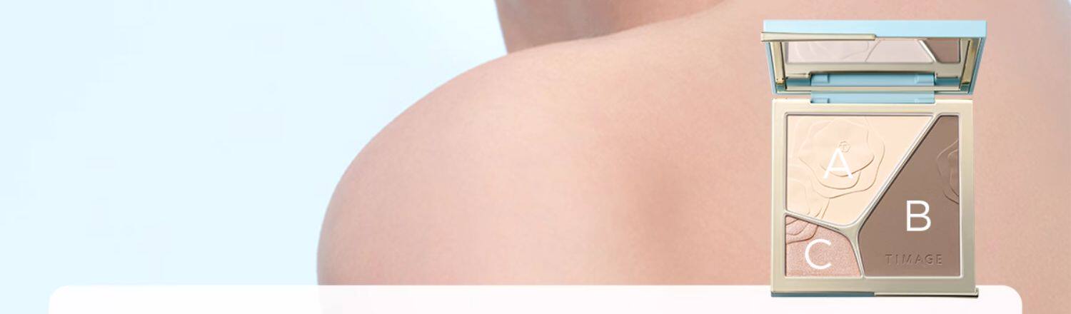 彩棠 三色高光修容盘4.0哑光闪粉阴影三色一体盘17克 #A01日影柔(适合自然肤色)