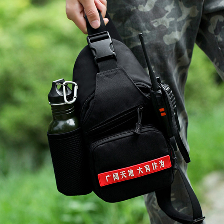 Chest Bag Male Multifunction USB Wire Charge Slingshot Road Subcanvas Slanted Satchel Outdoor Camouflated Men's Single Shoulder Bag Army