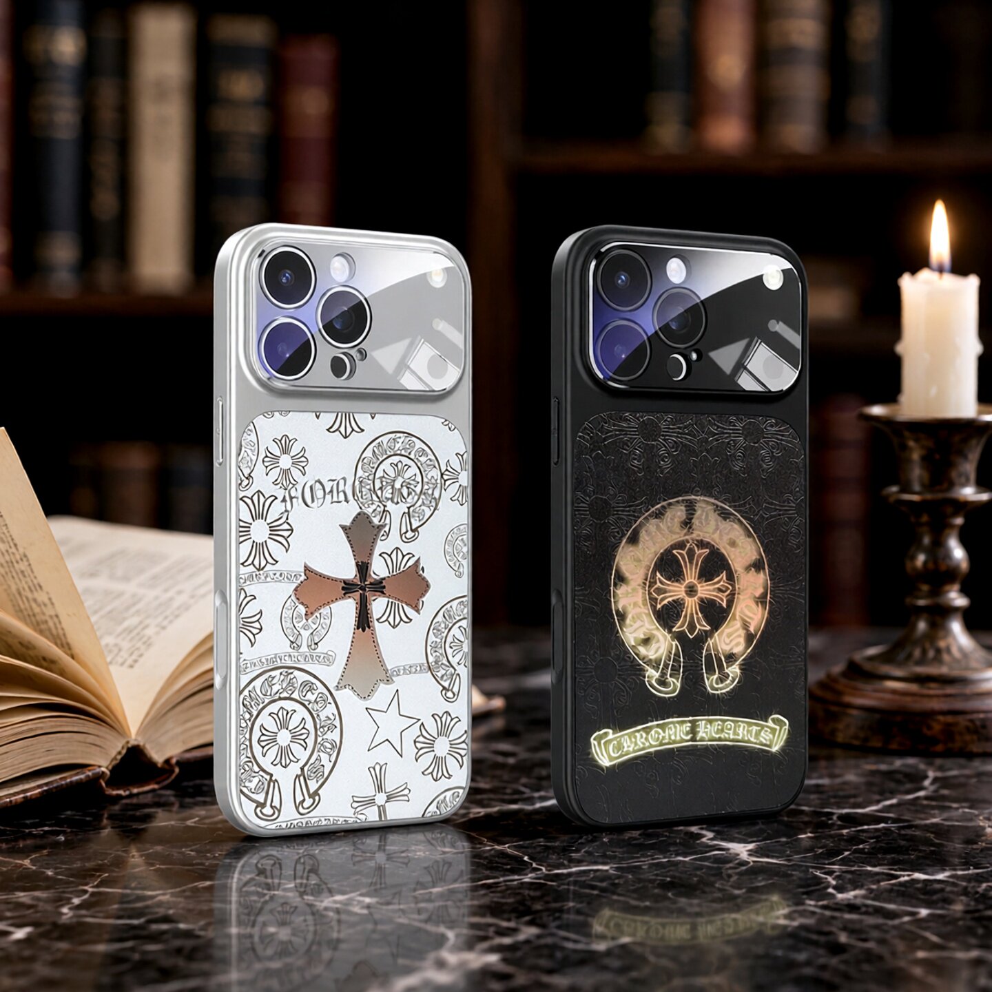 Fashionable Chrome Hearts Cross Fleur-de-Lis iPhone Case for