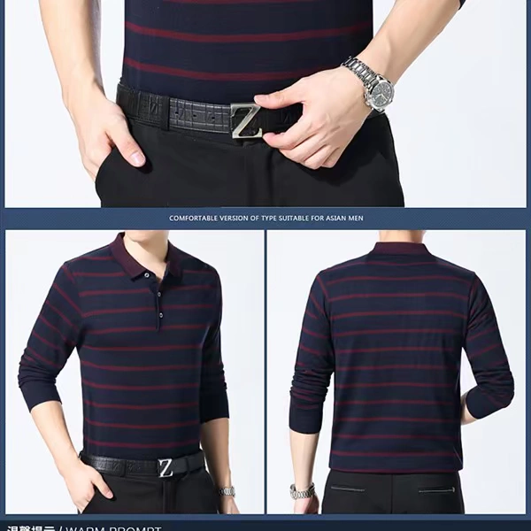 2018 mới mùa xuân và mùa thu trung niên nam áo thun dài tay quần áo mùa thu bên ngoài đất cotton 40-50 tuổi cha tải áo
