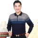 2018 mới mùa xuân và mùa thu trung niên nam áo thun dài tay quần áo mùa thu bên ngoài đất cotton 40-50 tuổi cha tải áo