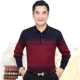 2018 mới mùa xuân và mùa thu trung niên nam áo thun dài tay quần áo mùa thu bên ngoài đất cotton 40-50 tuổi cha tải áo