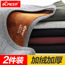 Mens warm vest plus suede thickened beating bottom blouses underwear men wear sleeveless cotton cannons for cold and autumn winter