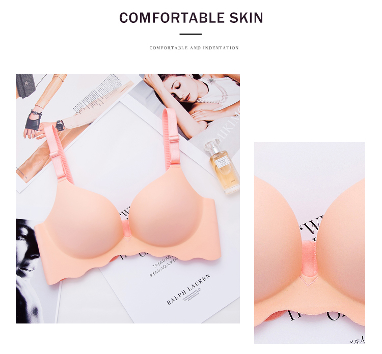 Đồ lót nữ mùa hè áo ngực mỏng thoáng khí không có vòng ngực thép tập hợp ngực nhỏ gợi cảm áo ngực một mảnh trên shop thời trang nữ