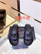 Summer new genuine leather men slippers Slippers Beauty Head Liuding Slippers outside wearing sandals Advanced casual mens sandals